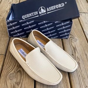 Quentin Ashford White Comfort Loafers 2618